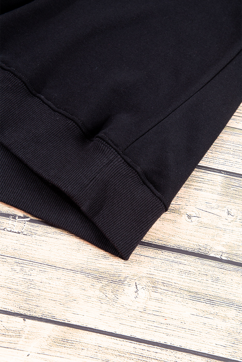 Navy Blue Plain Drop Shoulder Crewneck Pullover Sweatshirt
