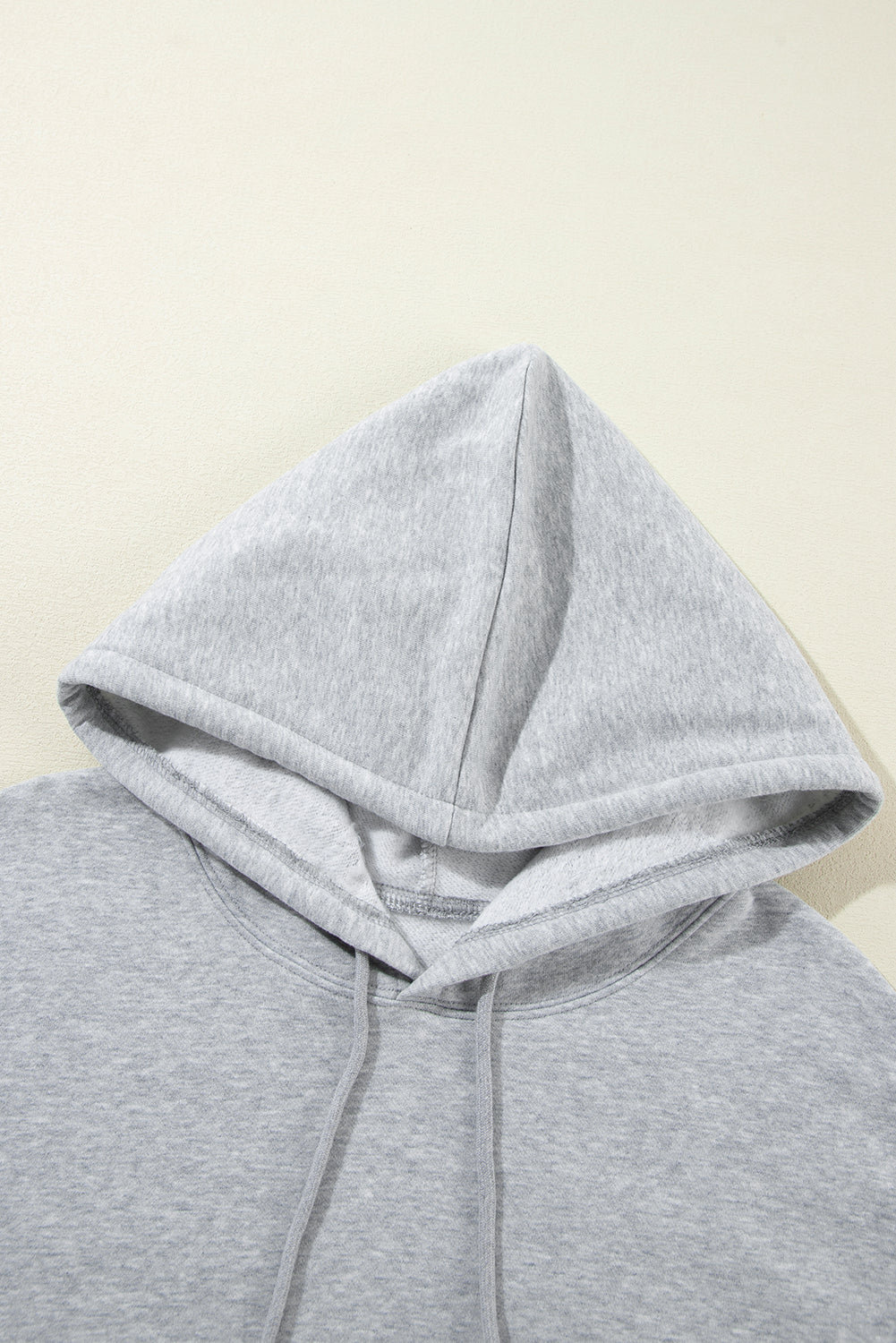 Bonbon Fleece Lined Kangaroo Pocket Drawstring Chunky Hoodie