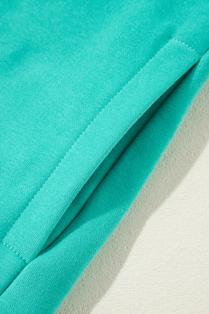 Valerian Solid Fleece Lined Drop Shoulder High Low Sweatshirt