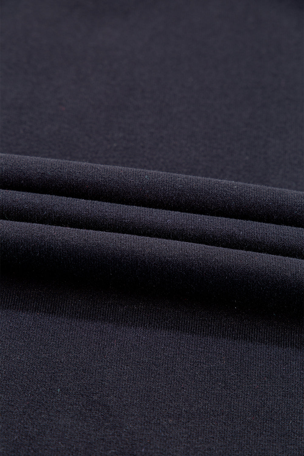 Navy Blue Plain Drop Shoulder Crewneck Pullover Sweatshirt